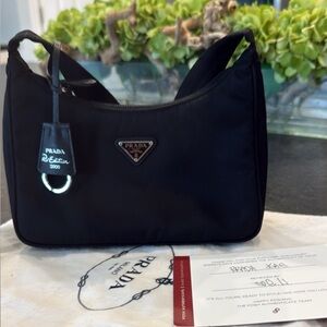 Prada Elegant Black Shoulder Bag